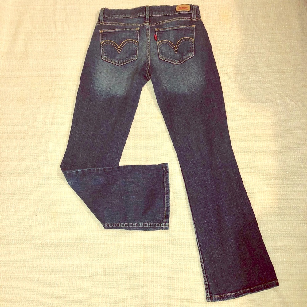 Levi’s too super low 524 bootcut 7 blue jeans